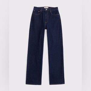 NEW Abercrombie & Fitch High Rise '90s Relaxed Jeans in Dark Rinse